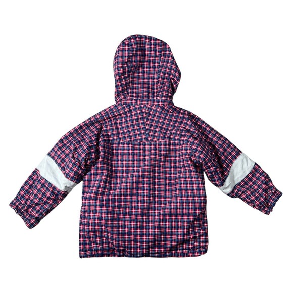 Rugged Bear Unisex Kids Red Plaid RBX Insulated Hooded Snow Ski Coat  Size 6 - Picture 2 of 13